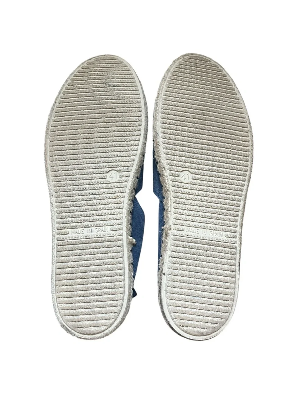 DNA Footwear Blue Suede Espadrille Flat Size 10